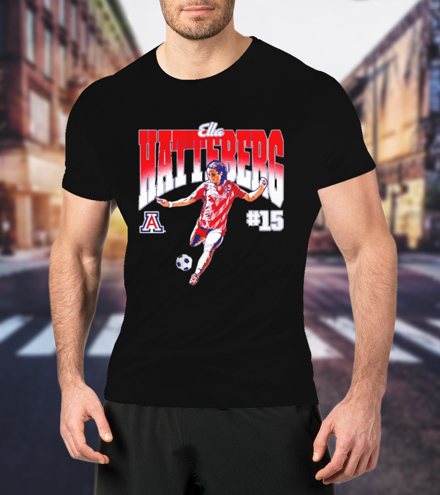 Ella Hatteberg Arizona Wildcats Soccer Player #15 T-Shirt