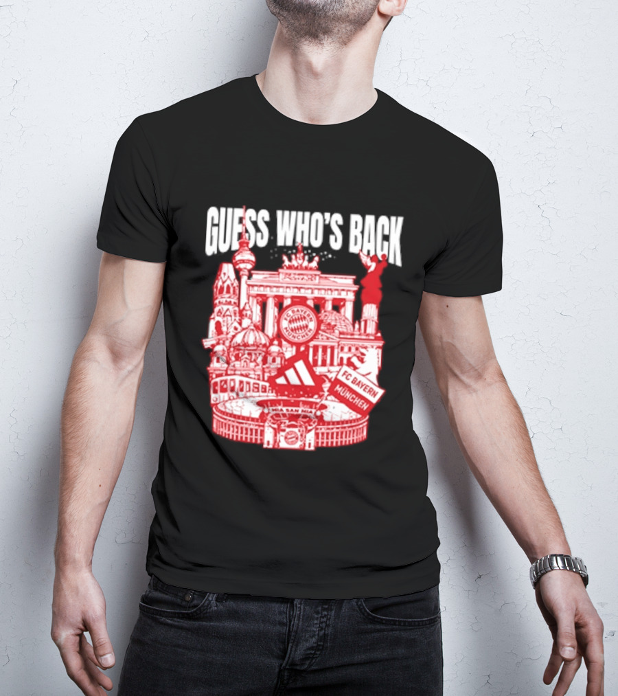 Guess Who's Back FC Bayern Munchen Iconic City Landmarks Red T-Shirt