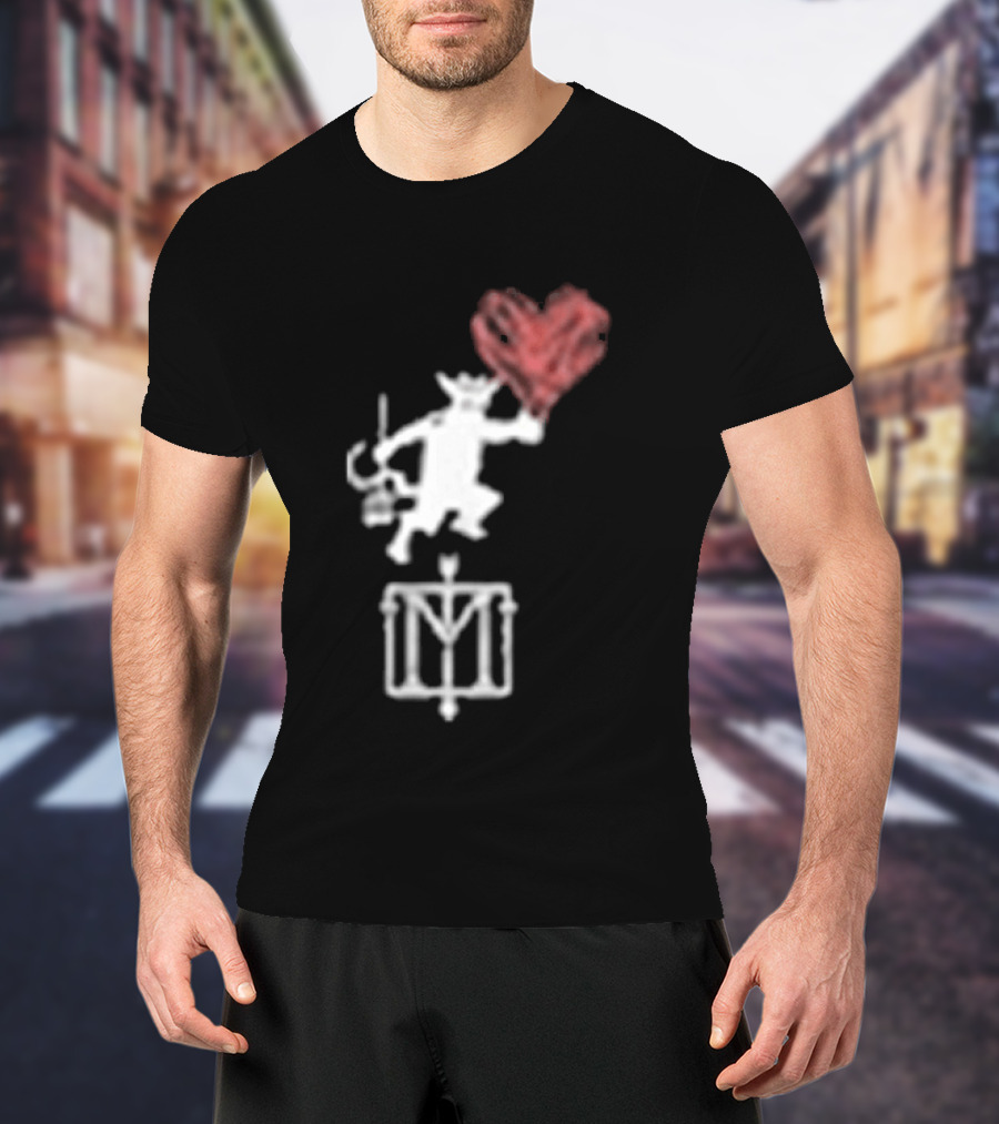 The Menzingers Heart Flame Devil Holding Heart T-Shirt