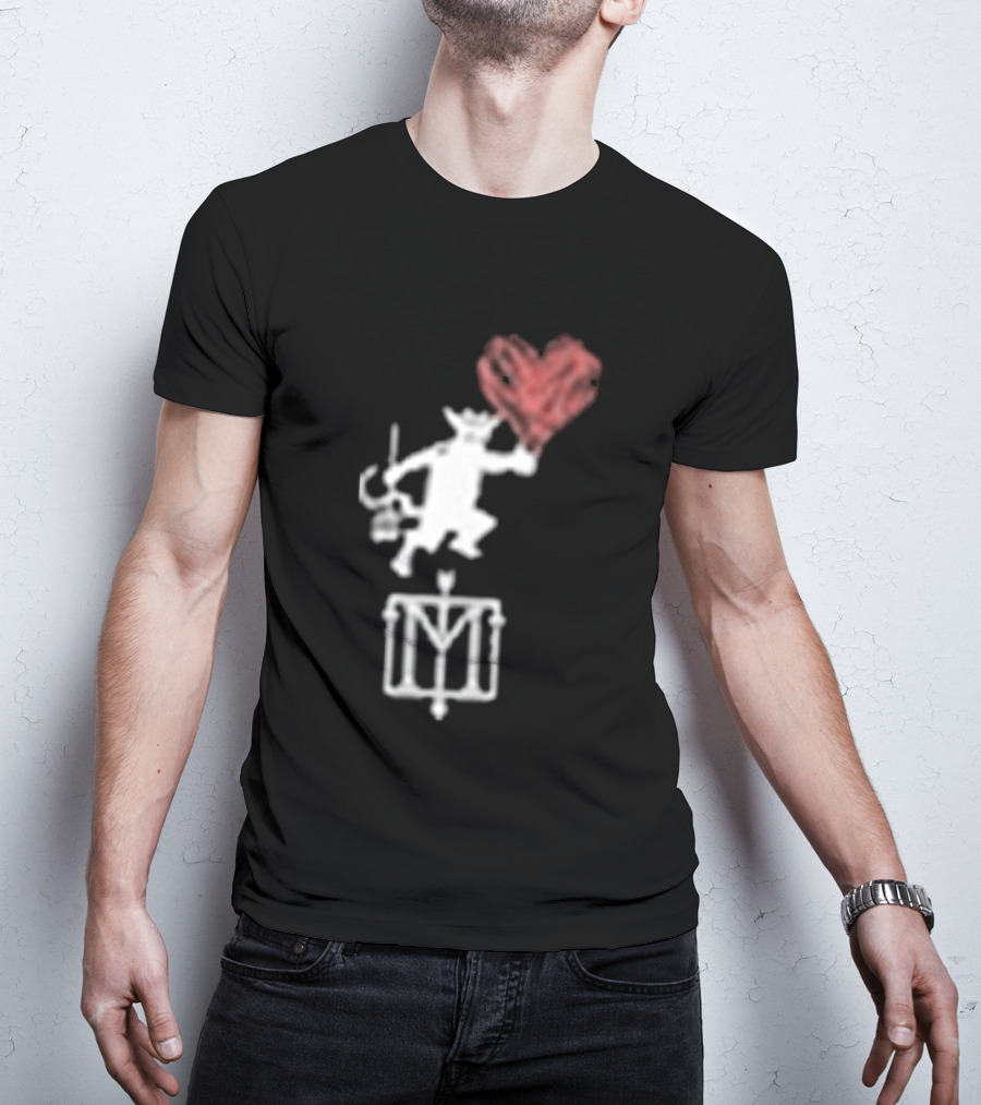 The Menzingers Heart Flame Devil Holding Heart T-Shirt