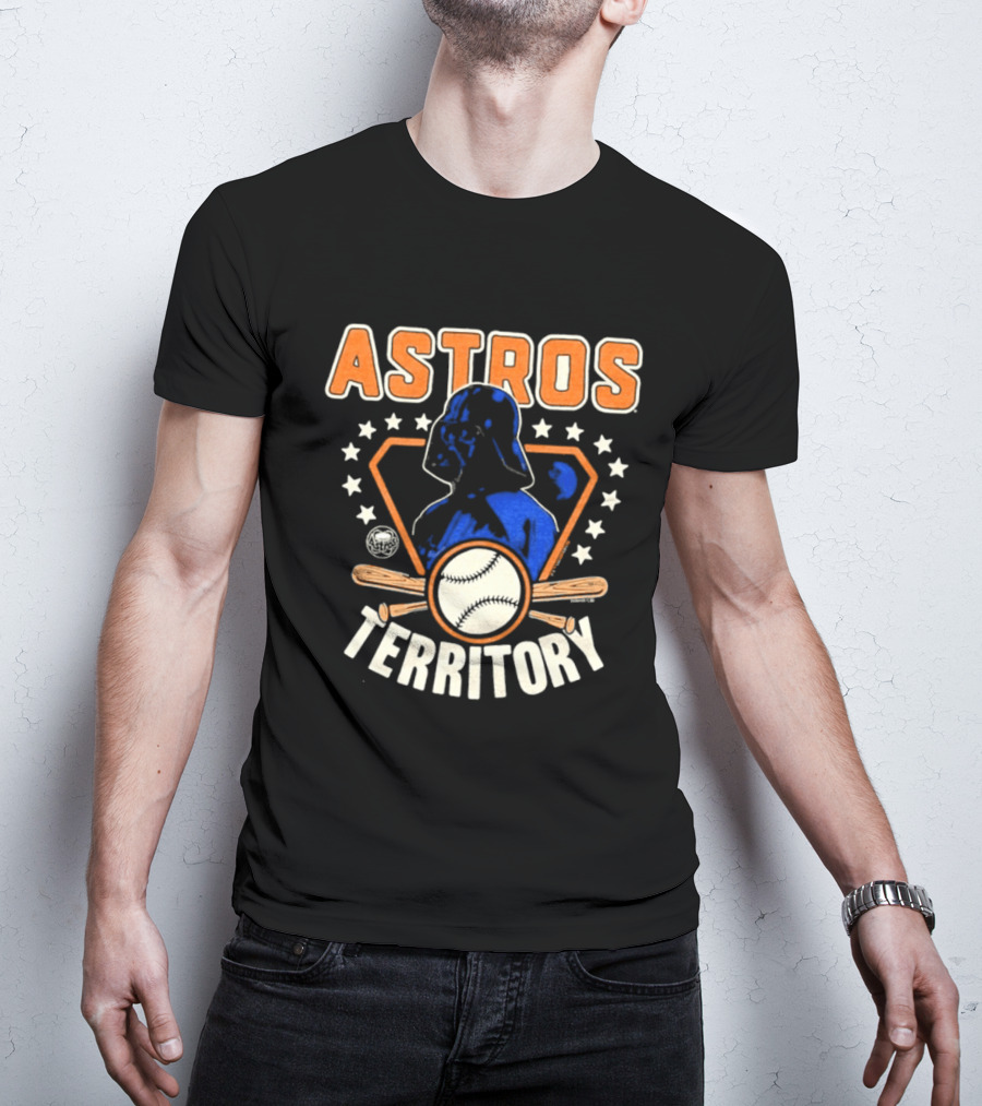 Youth Houston Astros Territory Star Wars Collaboration With Baseball And Darth Vader T-Shirt