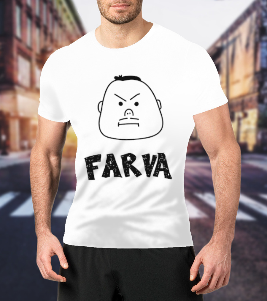 Farva Cartoon Big Head Bachelor Party Drawing T-Shirt