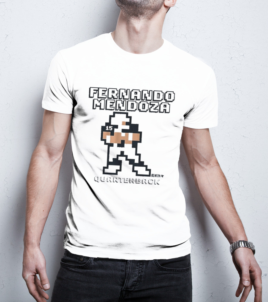 Fernando Mendoza 8 Bit Quarterback Pixels 15 T-Shirt