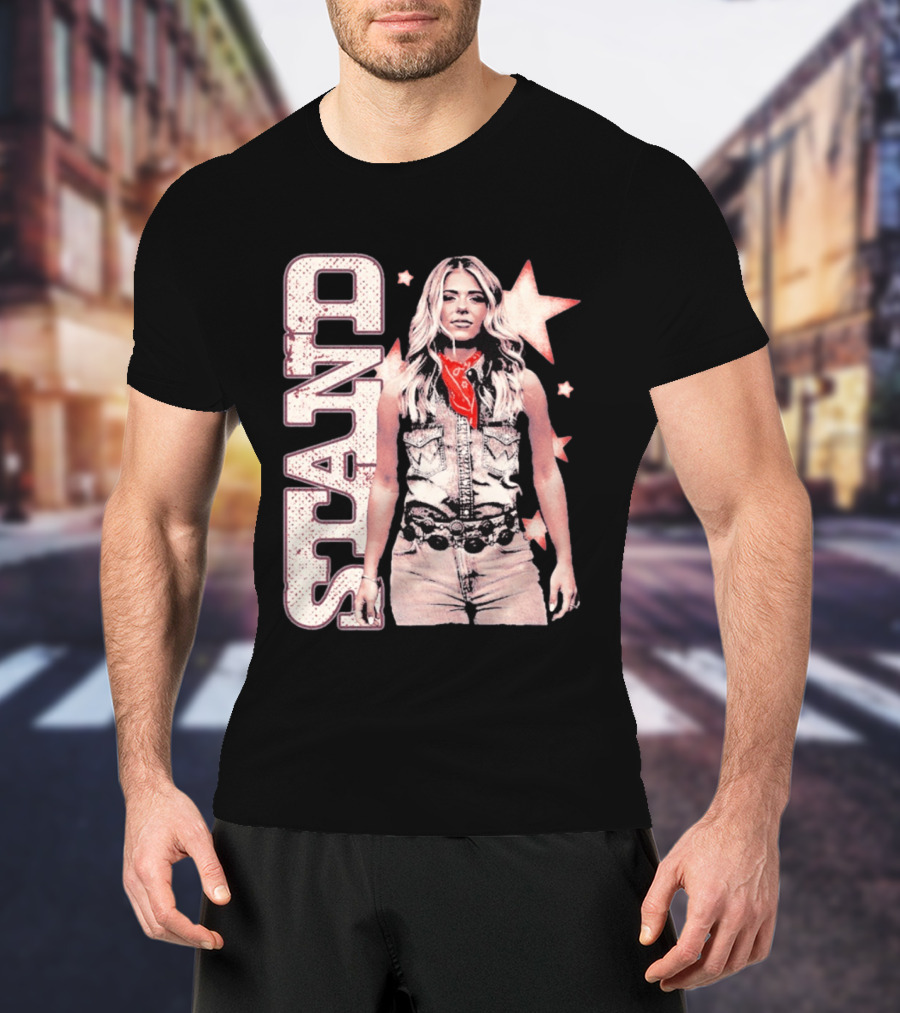 Anne Wilson Stand Stars Vintage Denim Vest And Red Bandana T-Shirt