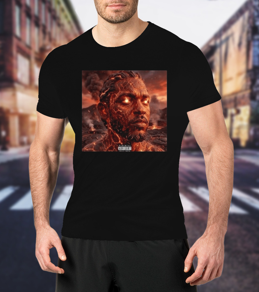 Kendrick Lamar Fireman Album 2026 Lava Eruption Cover T-Shirt