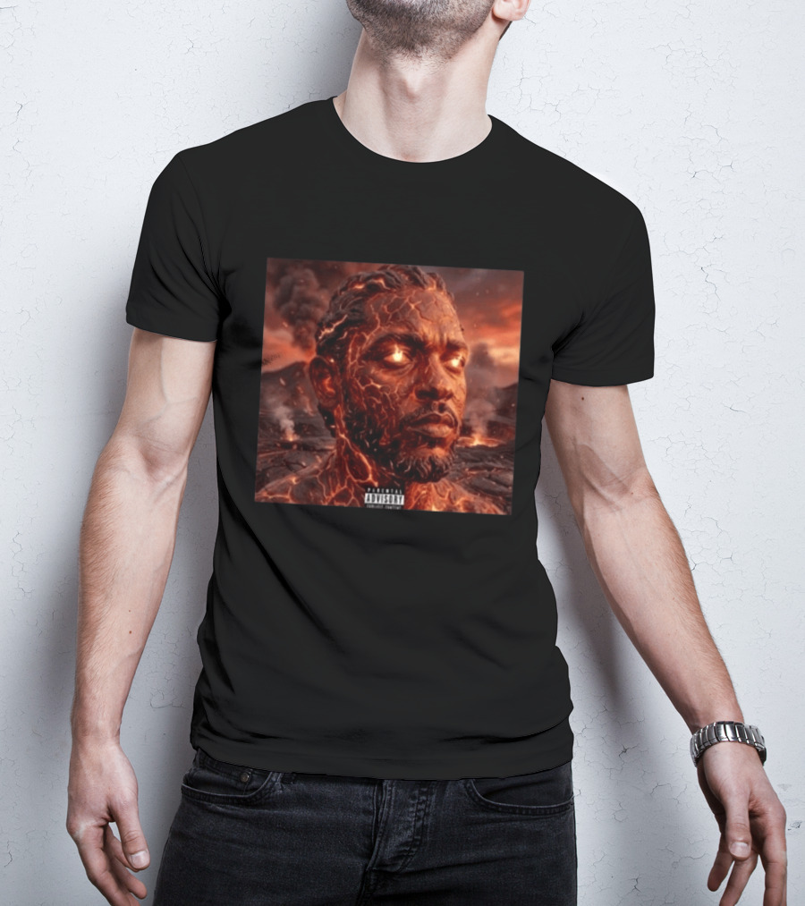 Kendrick Lamar Fireman Album 2026 Lava Eruption Cover T-Shirt