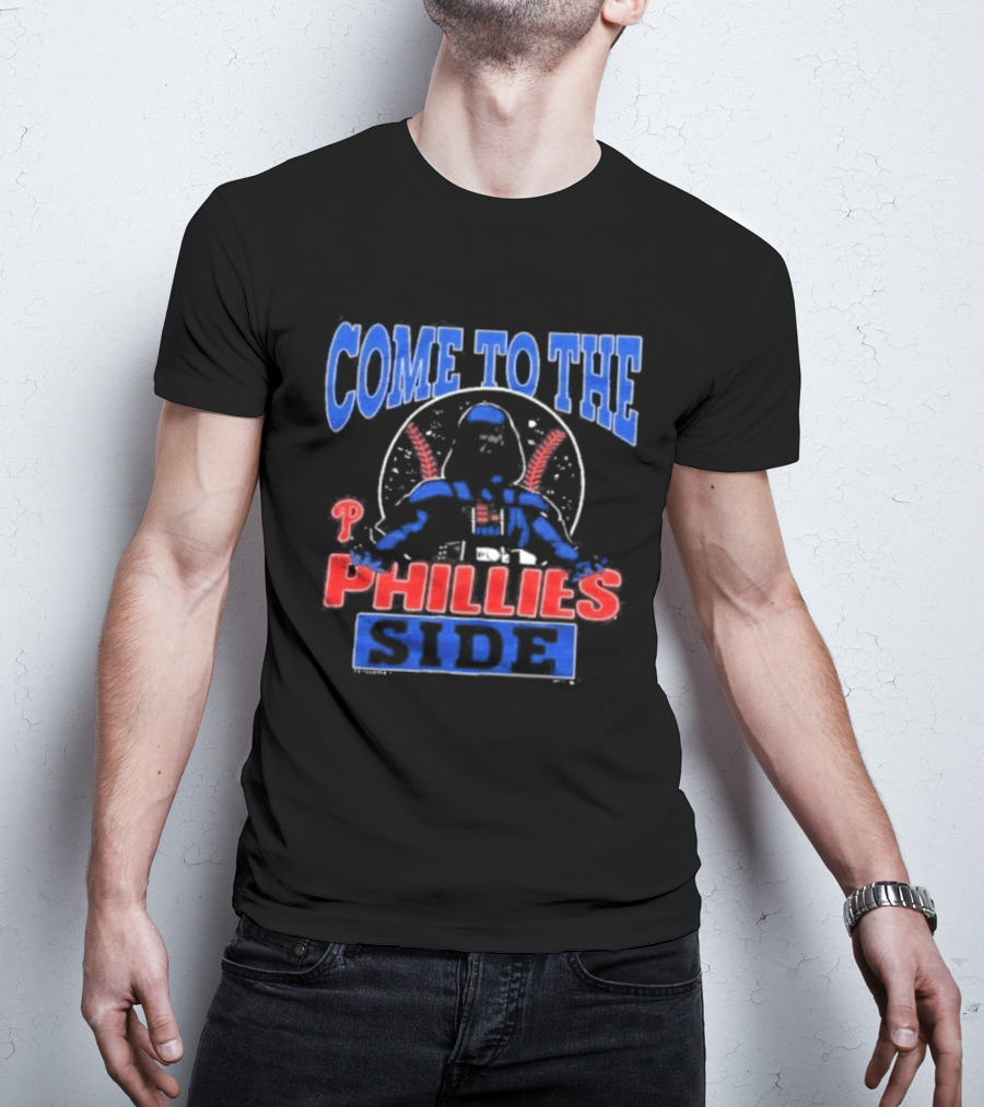 Philadelphia Phillies Come To The Dark Side Star Wars Mashup T-Shirt