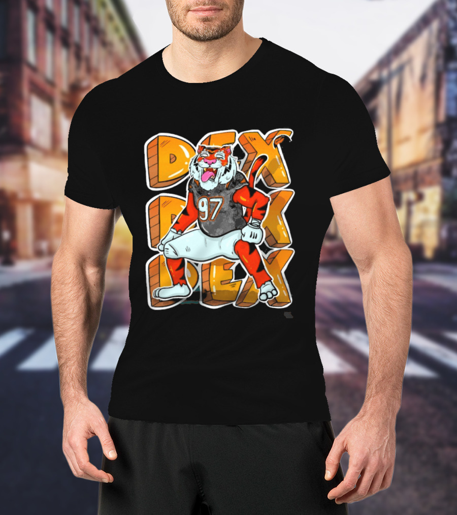 Dexter Lawrence II 97 DEX Cincinnati Bengals Tiger T-Shirt