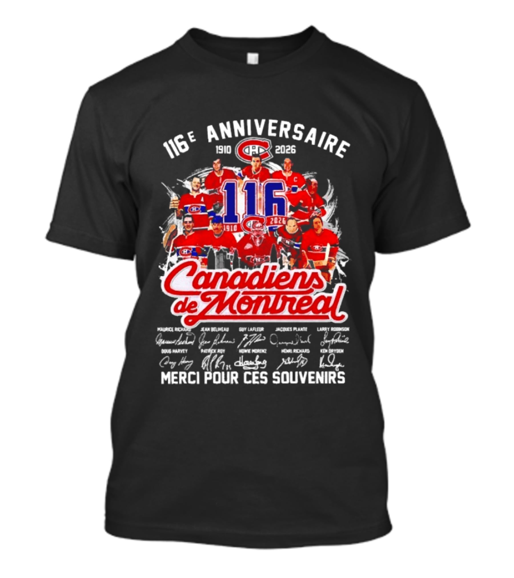 116e Anniversaire Canadiens De Montréal 1910 2026 Merci Pour Ces Souvenirs T-Shirt
