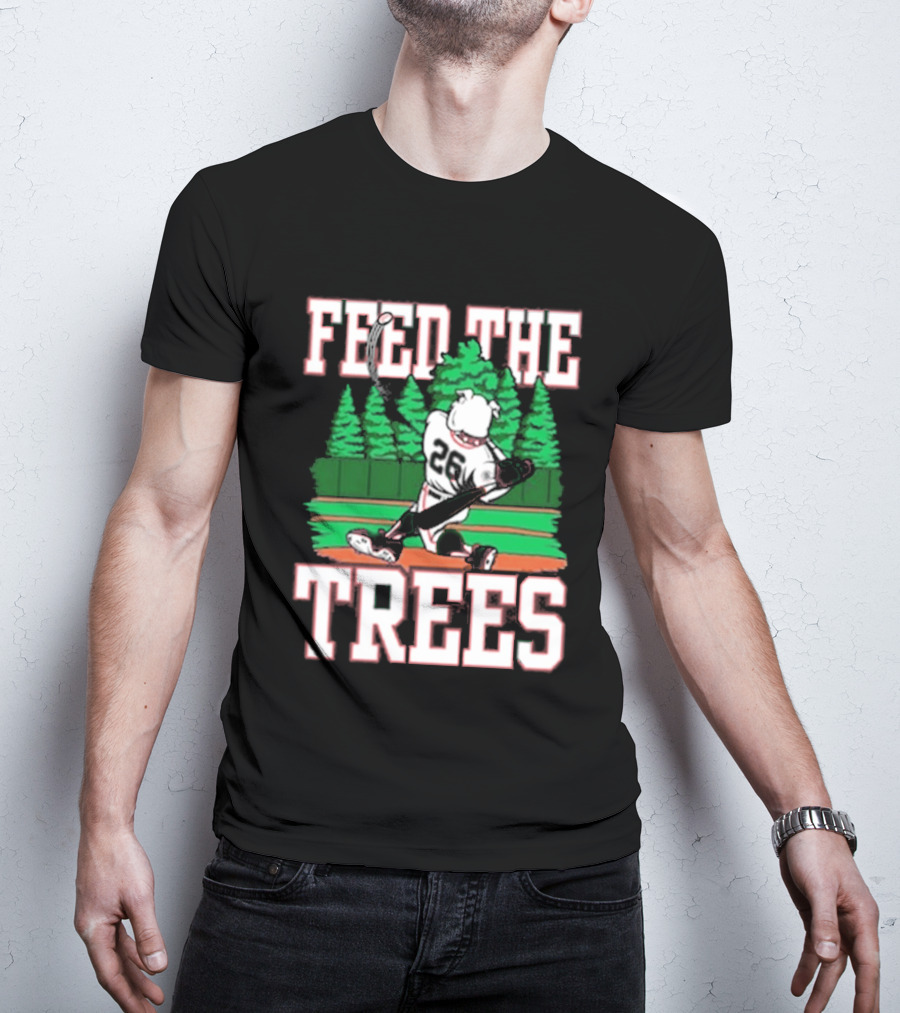 Feed The Trees Baseball Batter Forest Swing 28 T-Shirt