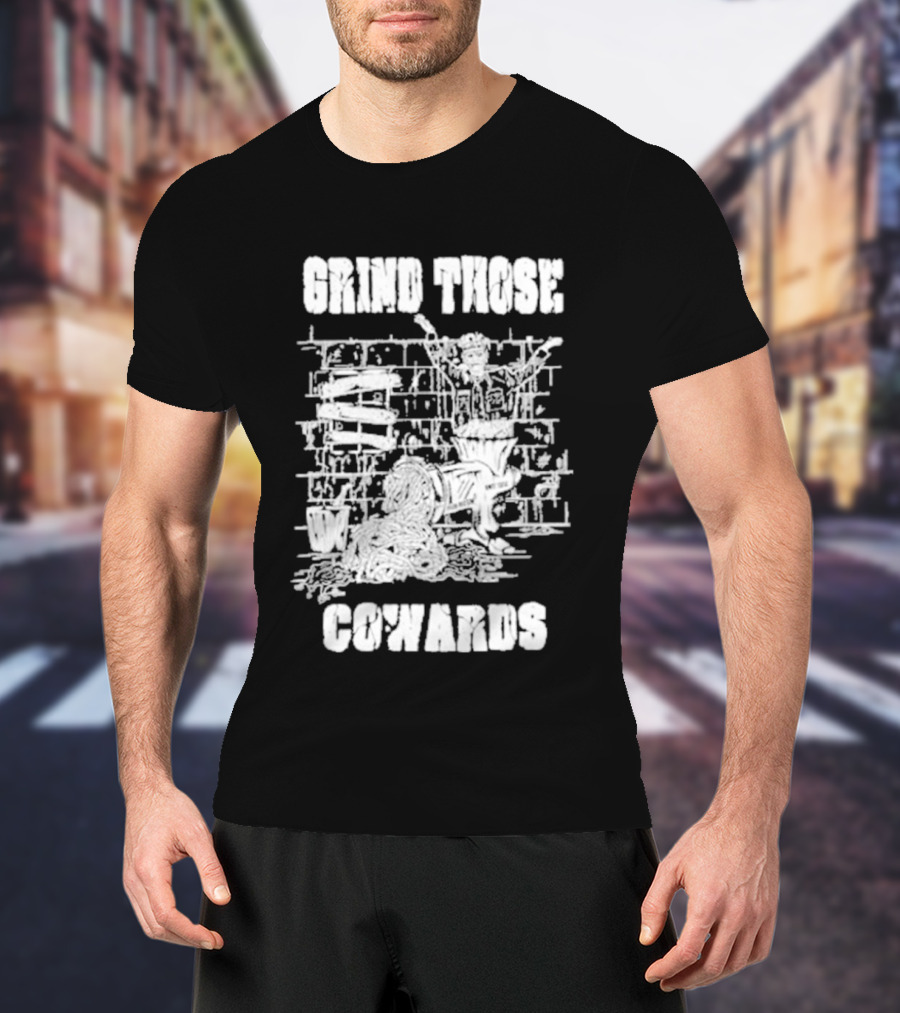 Piled Flesh Grind Those Cowards Chainsaw T-Shirt