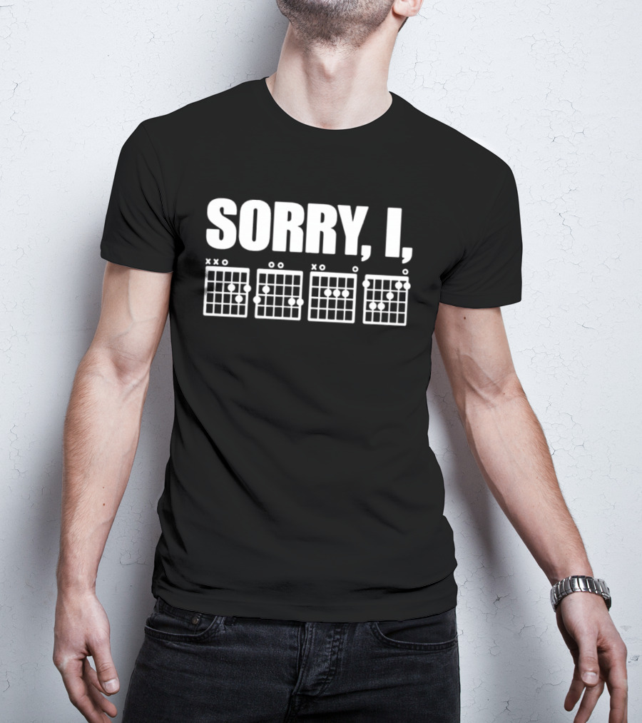 Sorry I DGAF Guitar Chord Charts Music Humor T-Shirt