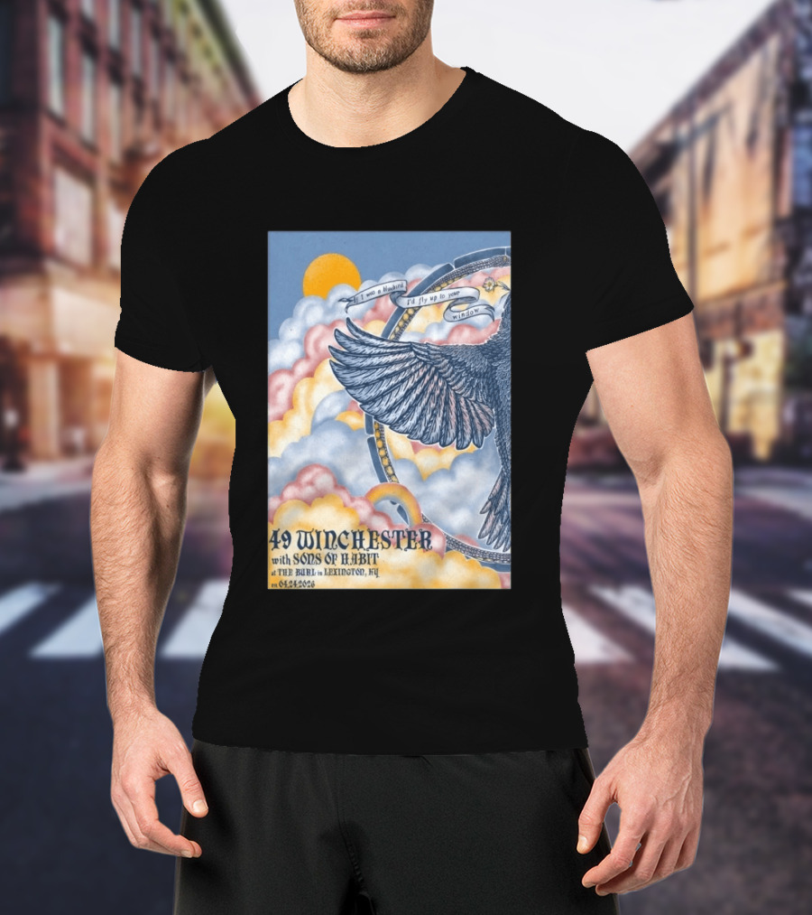 49 Winchester Sons Of Habit The Burl Lexington KY April 24 2026 Bird And Cloud T-Shirt