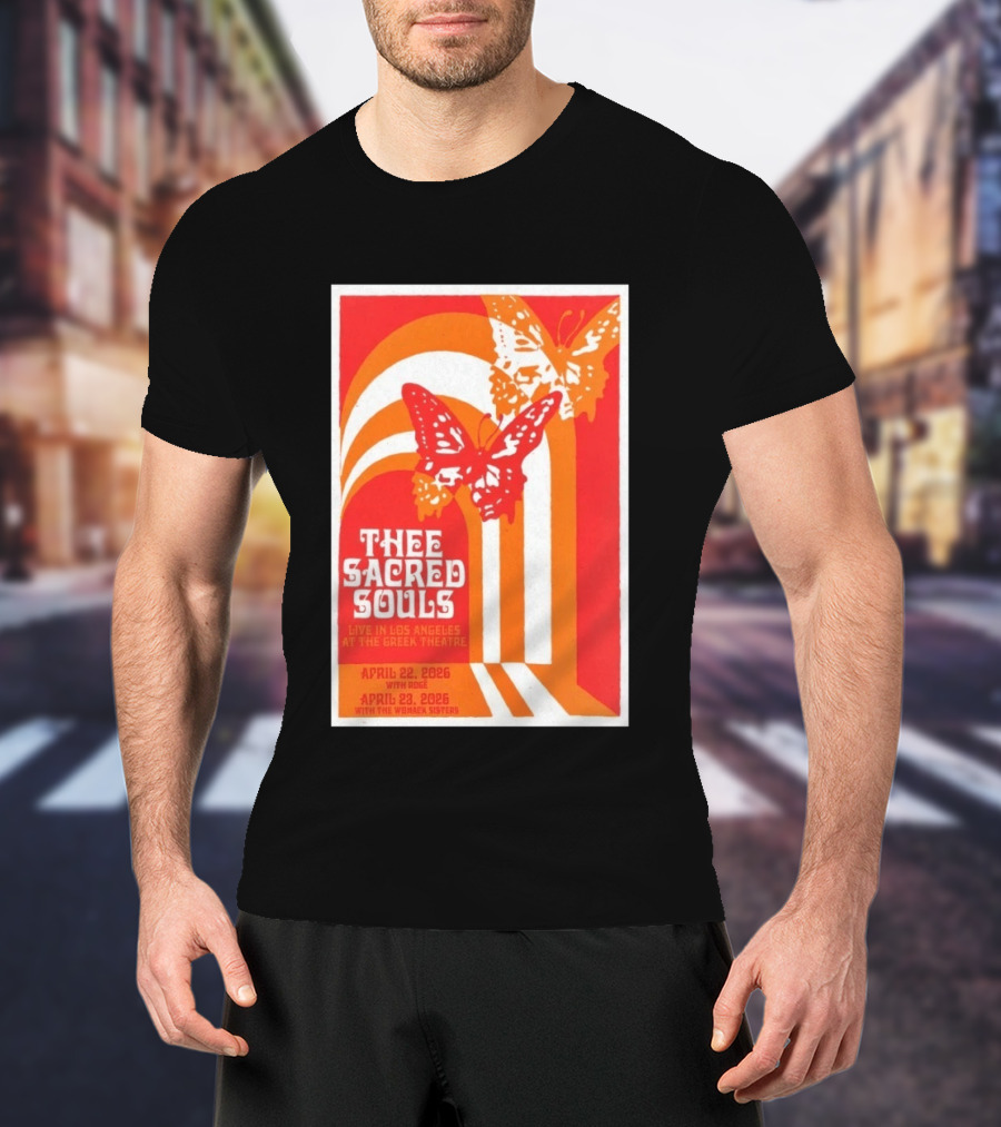 Thee Sacred Souls Live In Los Angeles At The Greek Theatre April 22 23 2026 With Rioghan Womack Sisters T-Shirt