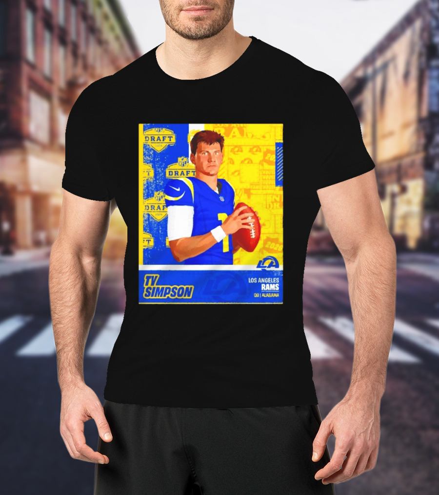 Ty Simpson Los Angeles Rams NFL Draft 2026 Quarterback Alabama T-Shirt