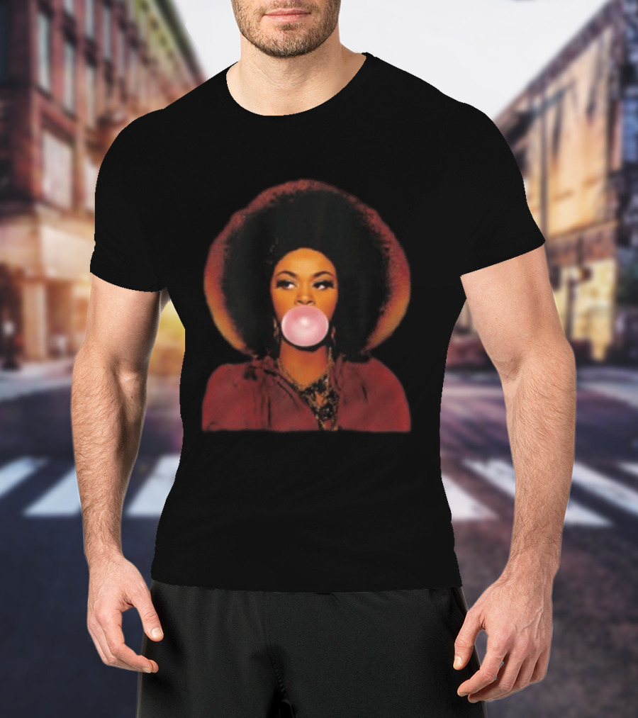 Miss Jill Scott Bubblegum Afro Silhouette Trend T-Shirt