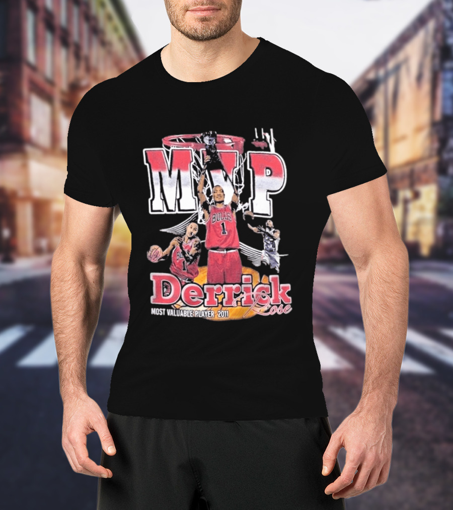 MVP Derrick Rose Chicago Bulls Most Valuable Player 2011 T-Shirt