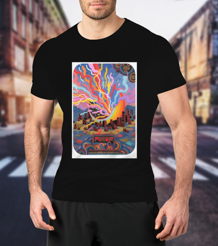 Phish Live At Sphere Las Vegas April 23 24 2026 Psychedelic Art Event T-Shirt