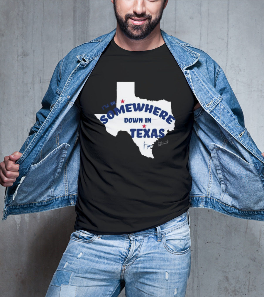 George Strait 2026 Spring Tour I'll Be Somewhere Down In Texas Map T-Shirt