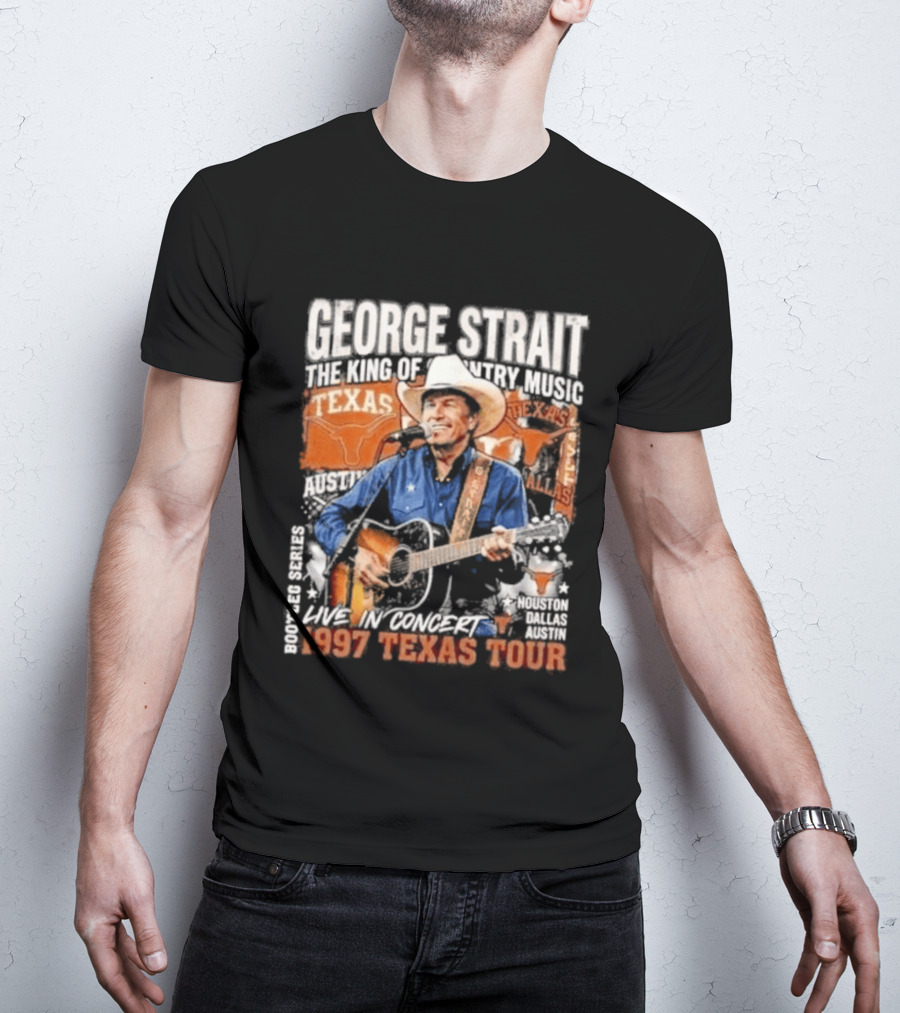 George Strait The King Of Country Music 1997 Texas Tour May 15 2026 Moody Center Austin TX NCAA Texas Longhorns T-Shirt