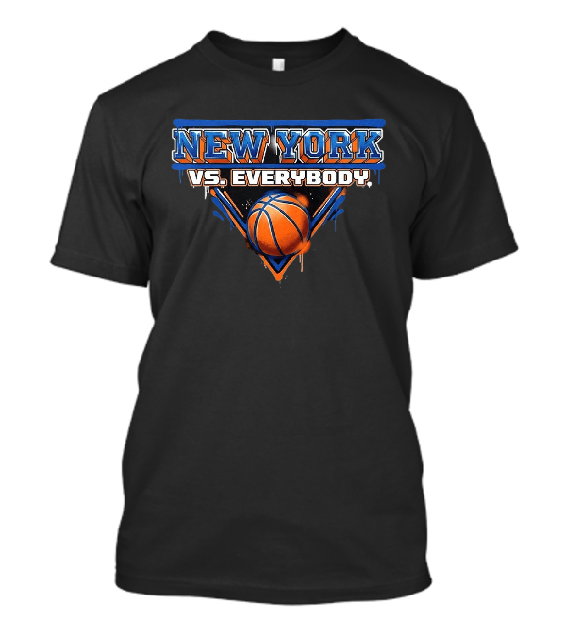 New York Vs Everybody Basketball Mets Fan T-Shirt
