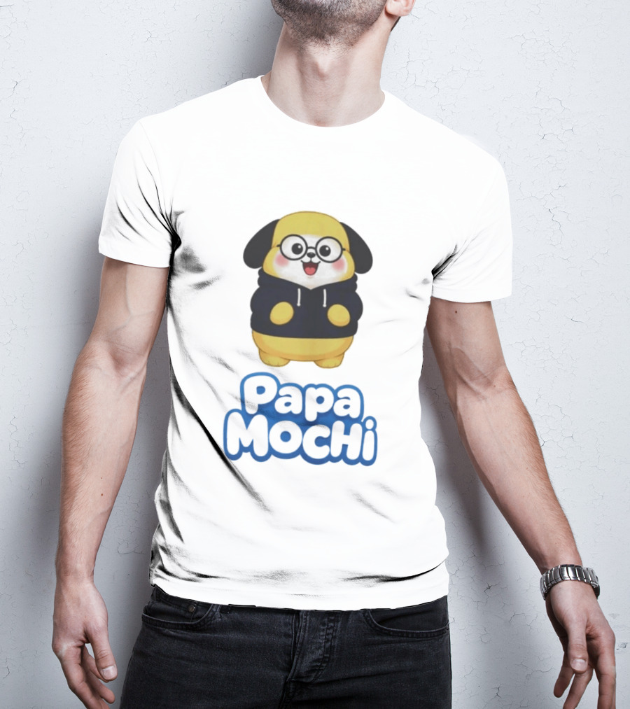 Papa Mochi Cute Character With Glasses T-Shirt