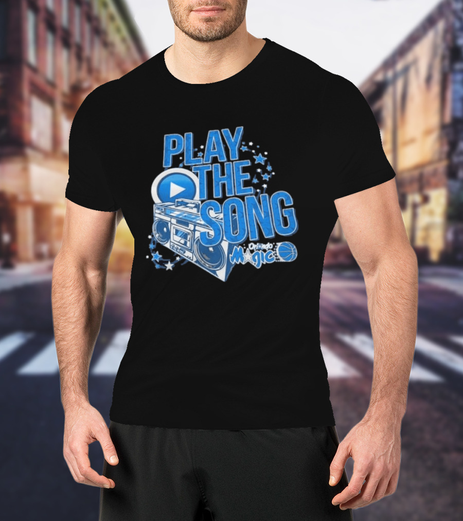 Play The Song Orlando Magic Boombox And Stars T-Shirt