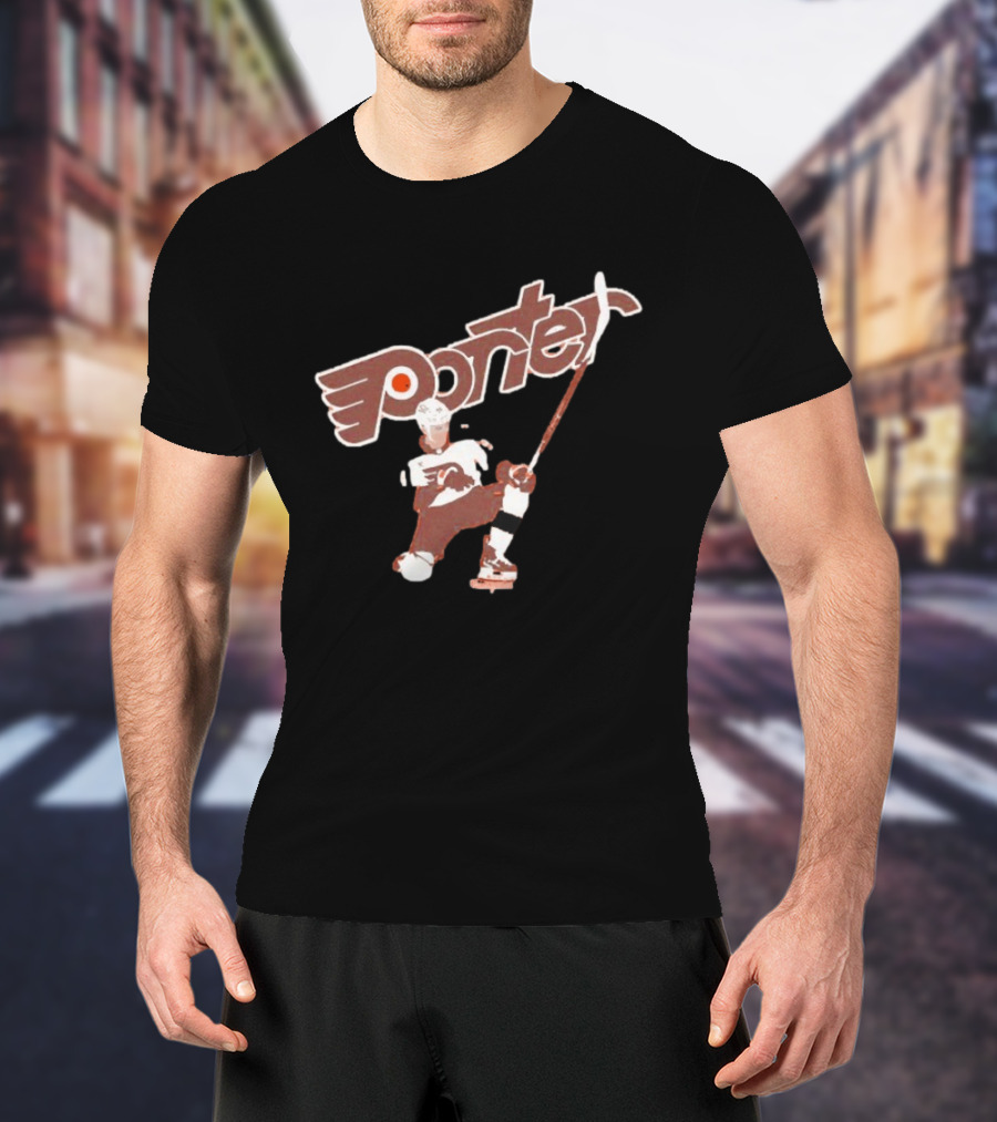 Porter Martone Philadelphia Flyers Hockey Player Action Pose T-Shirt