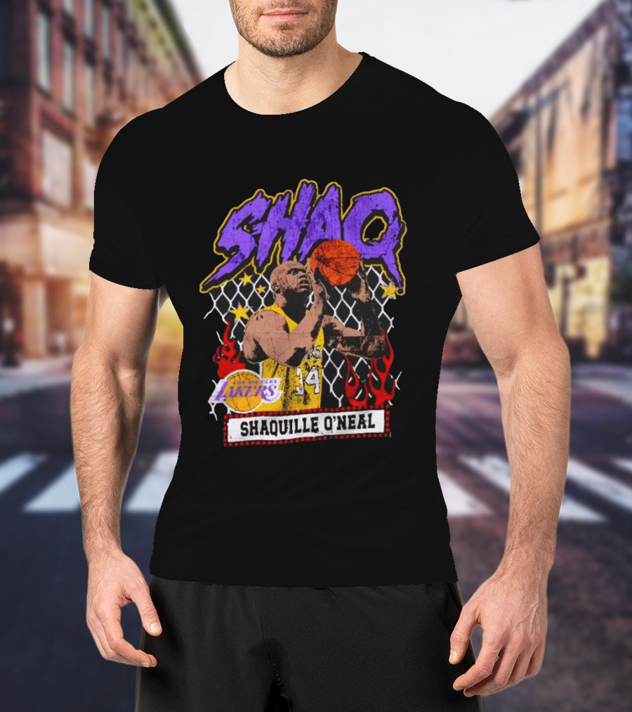 Shaquille O'Neal Shaq Los Angeles Lakers Basketball Icon 34 T-Shirt