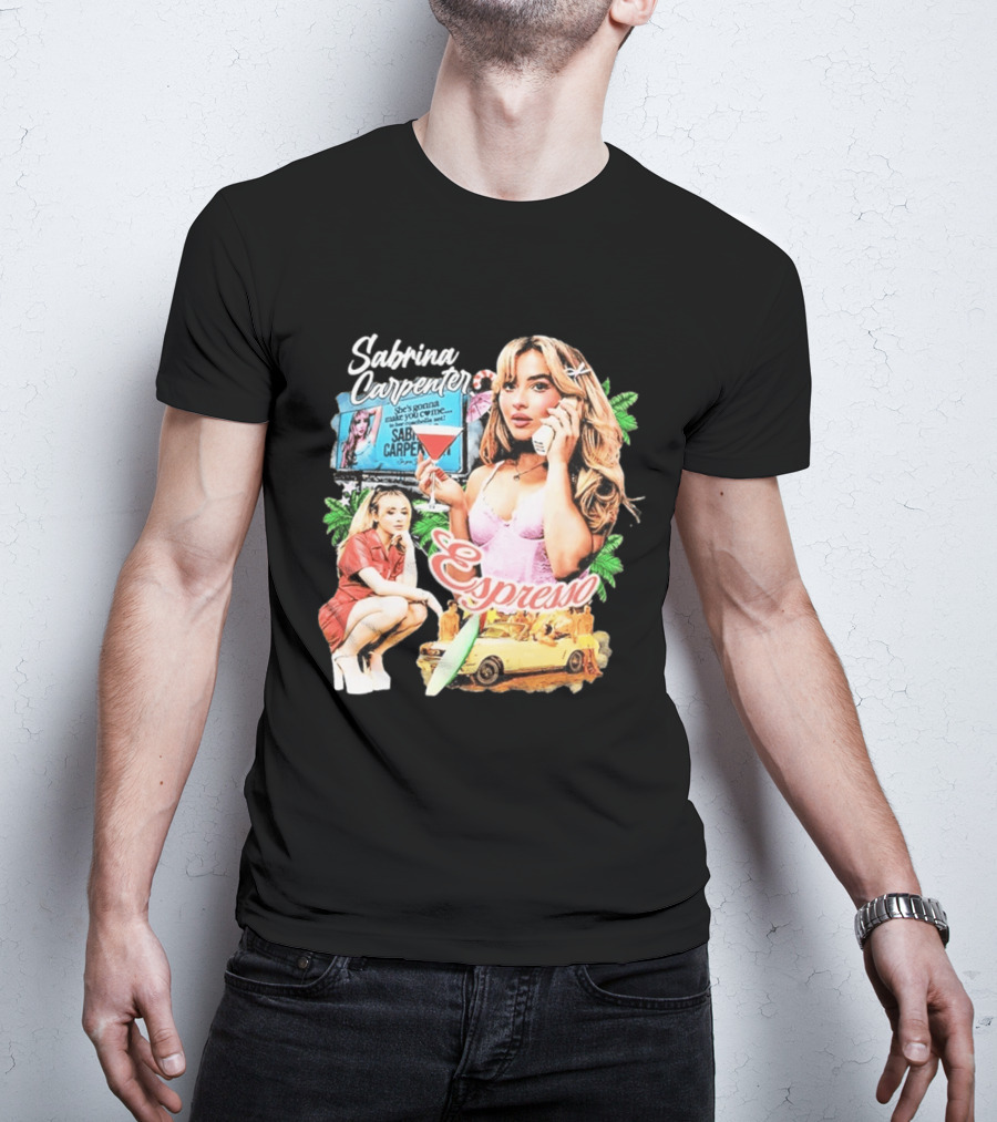 Sabrina Carpenter Espresso She's Gonna Make You Come Surf Vibes T-Shirt