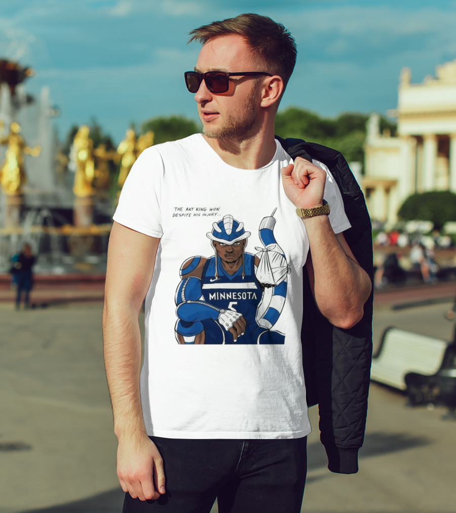 Anthony Edwards Minnesota Timberwolves Game 2 Ant King Triumph Injury T-Shirt