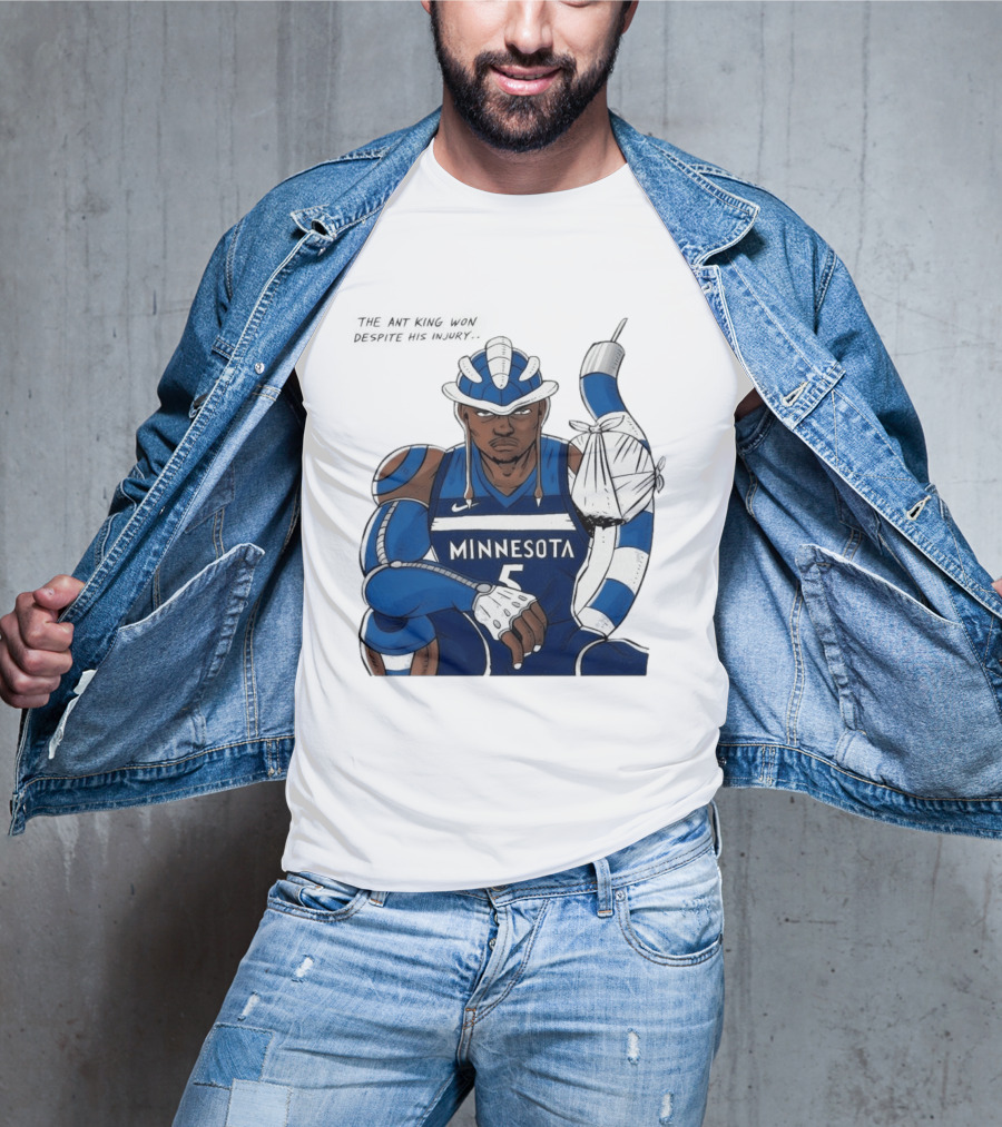 Anthony Edwards Minnesota Timberwolves Game 2 Ant King Triumph Injury T-Shirt