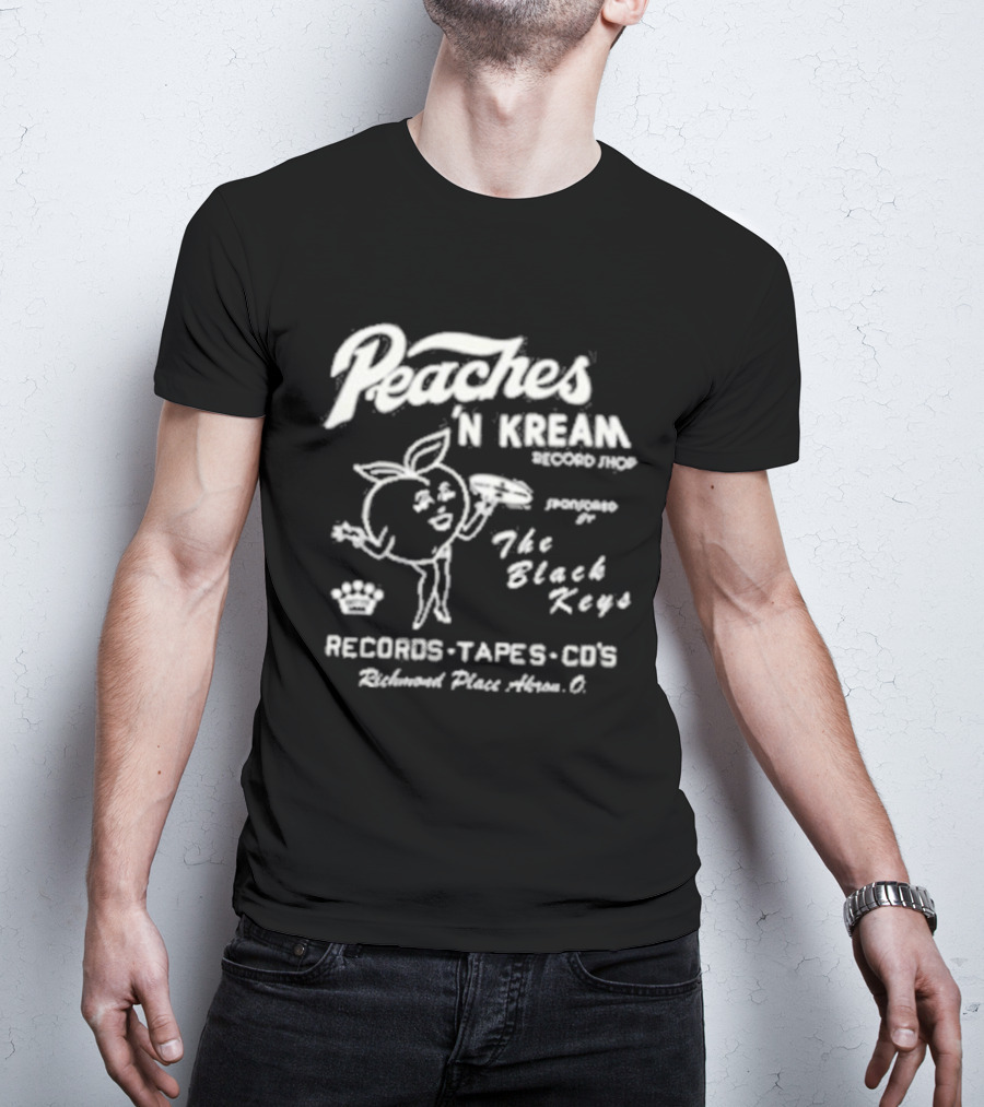 Peaches N Kream Records Promoted By The Black Keys Records Tapes CDs Atlanta GA T-Shirt