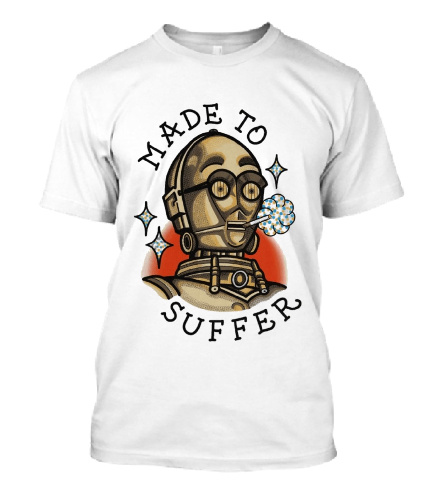 Made To Suffer Robot With Vintage Cartoon T-Shirt