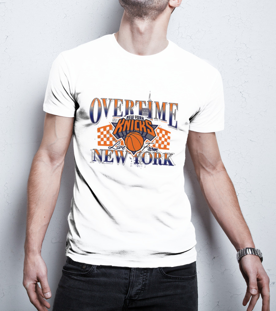 Overtime New York Knicks Live From New York Basketball T-Shirt