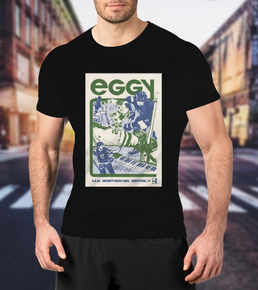 Eggy Concert May 2 2026 Infinity Music Hall Hockey Theme Hartford CT T-Shirt