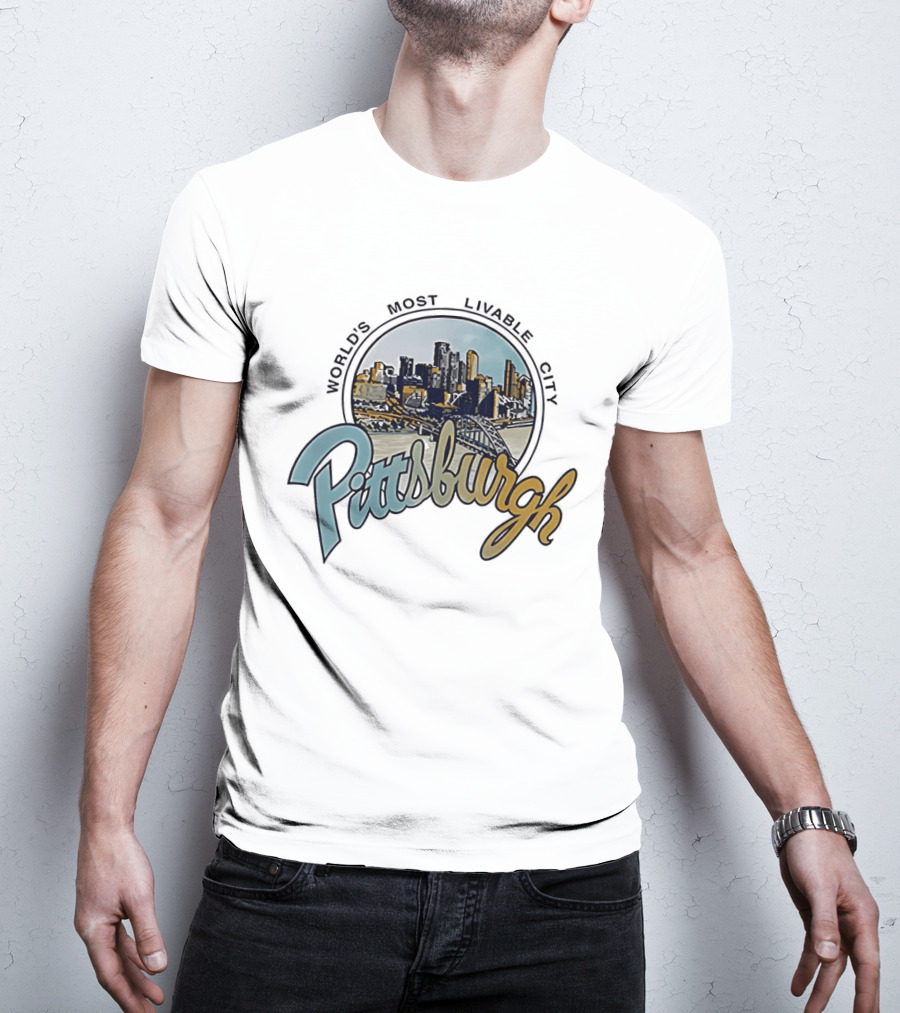 World's Most Livable City Pittsburgh Skyline T-Shirt
