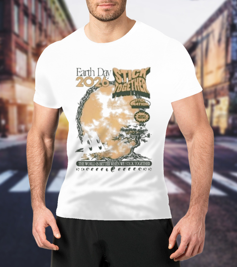 Earth Day 2026 Stick Together Save Animals Power Protection T-Shirt