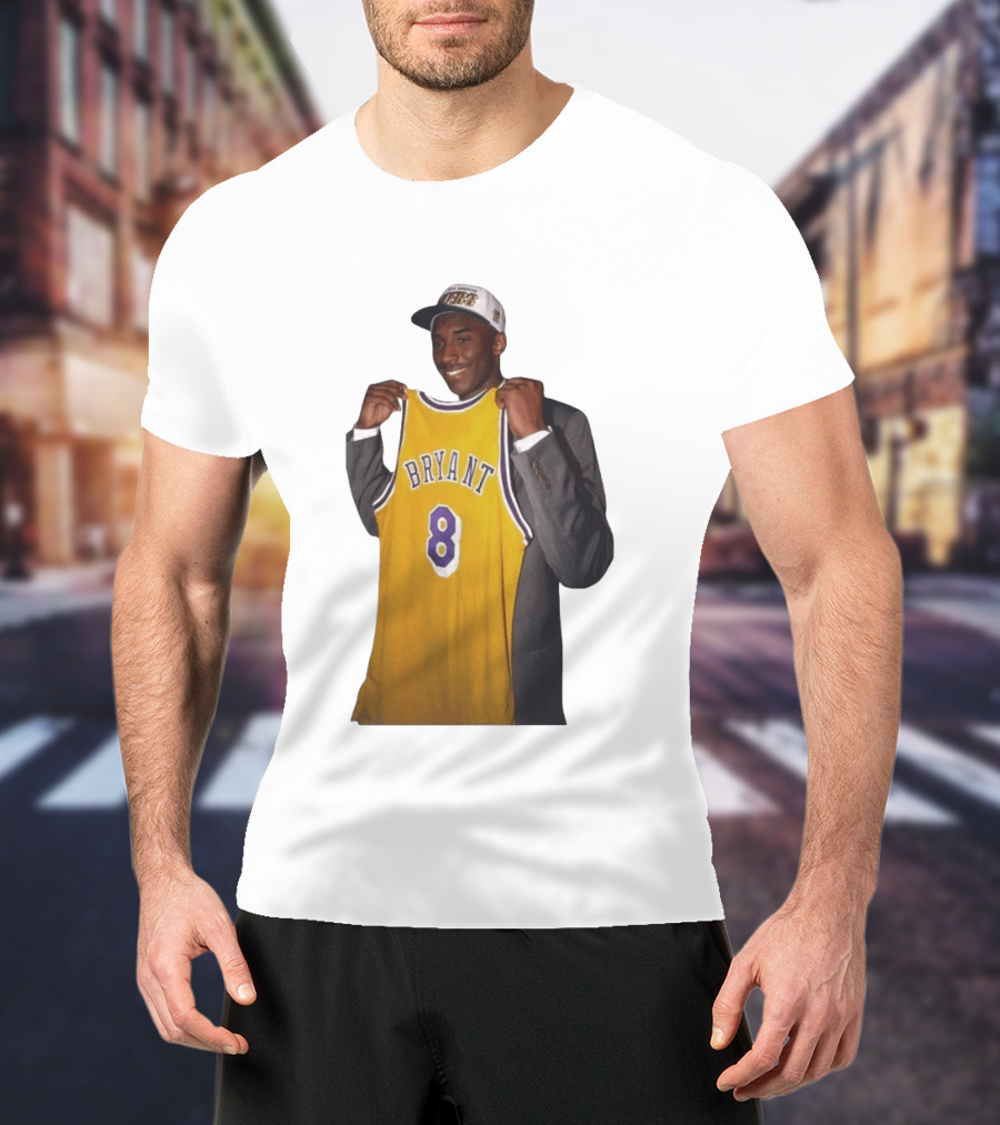 Bryant 8 Lakers Jersey Iconic Kobe Image T-Shirt