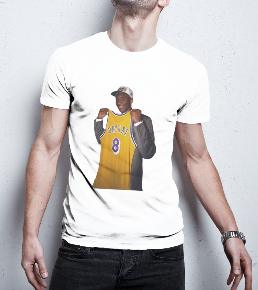 Bryant 8 Lakers Jersey Iconic Kobe Image T-Shirt