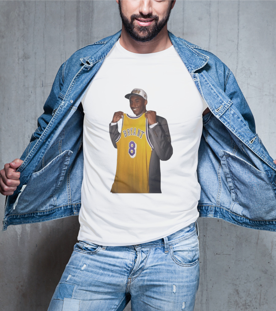 Bryant 8 Lakers Jersey Iconic Kobe Image T-Shirt