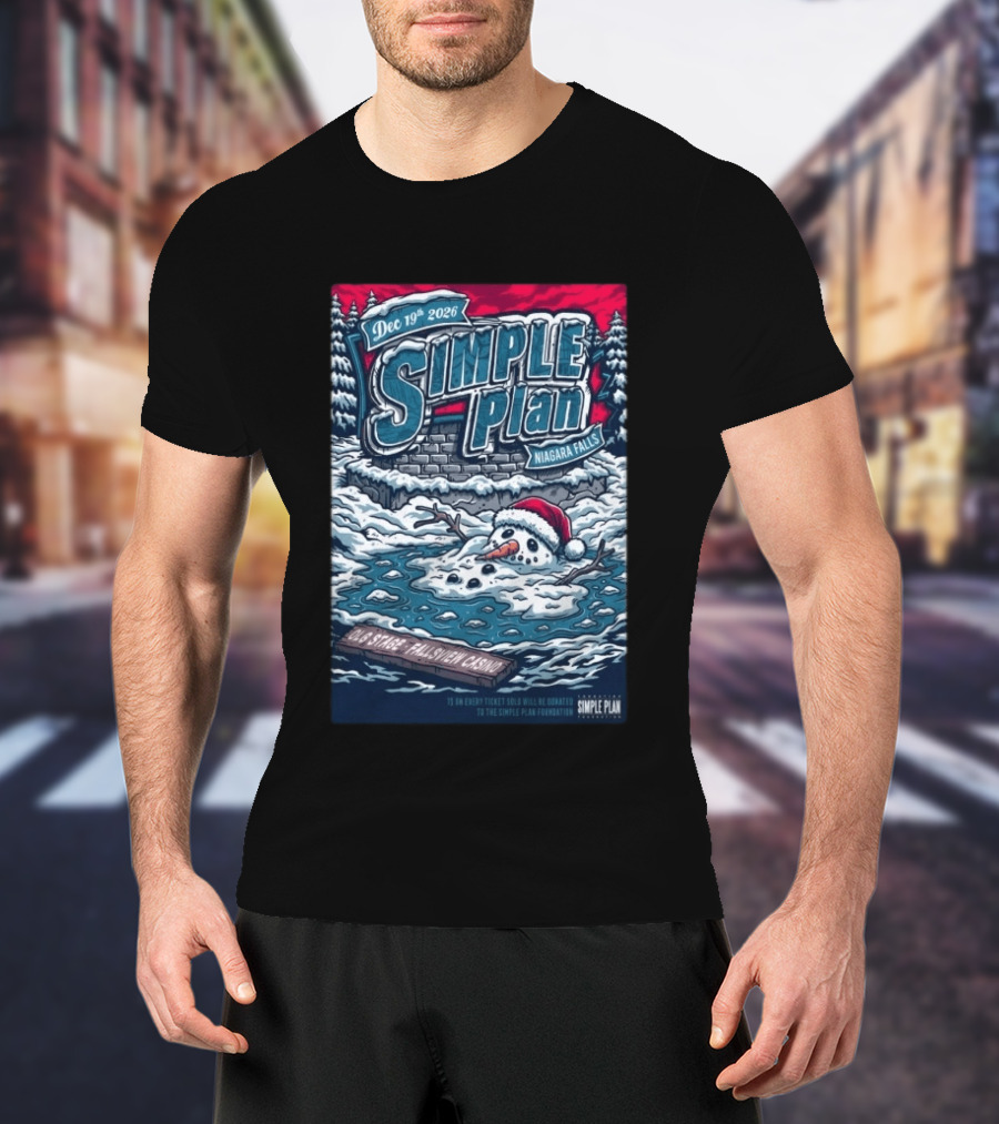 Dec 19 2026 Simple Plan Niagara Falls Frosted Holiday Show T-Shirt