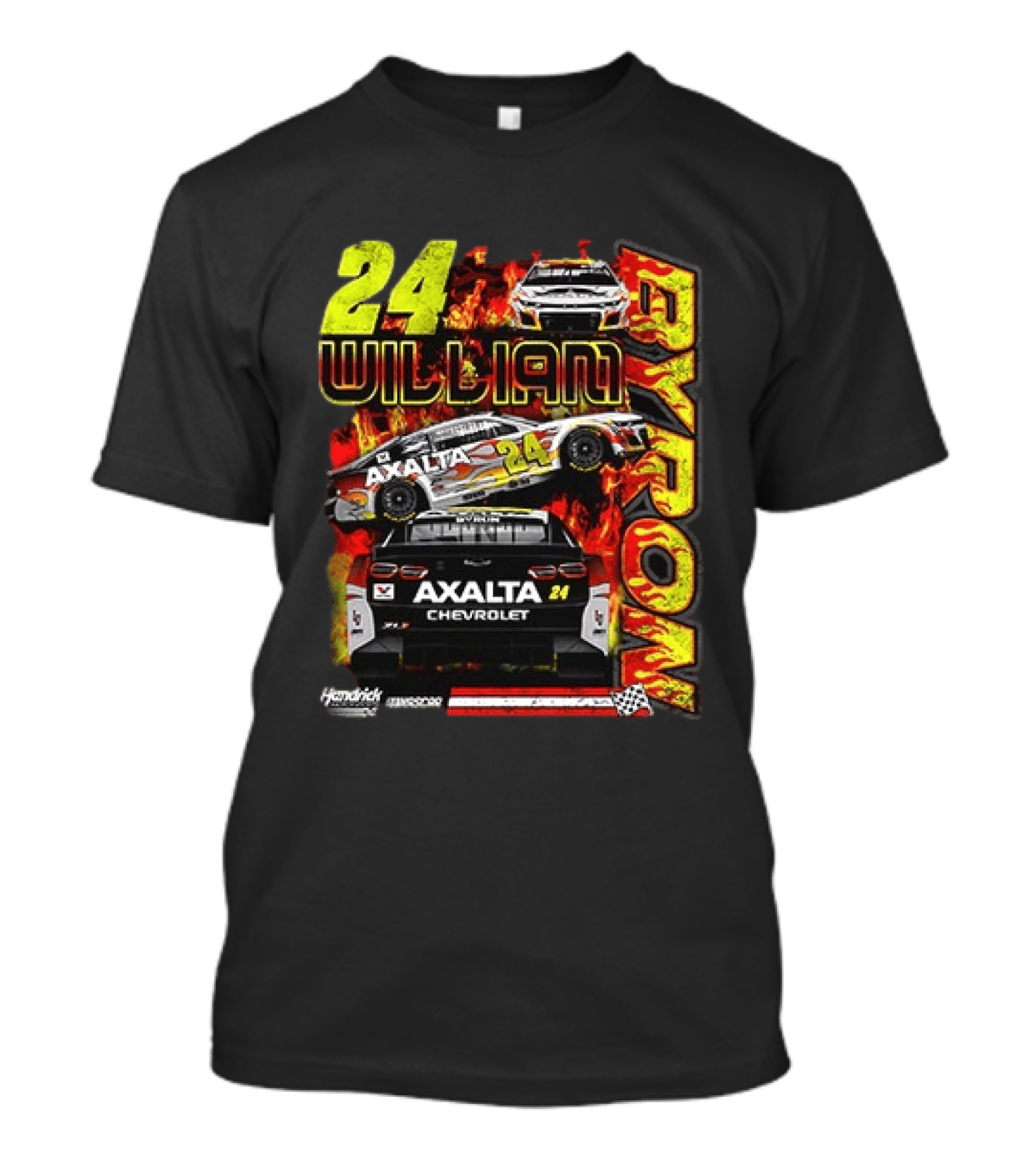 William Byron 24 Axalta Chevrolet Flames Racing Hendrick Motorsports T-Shirt