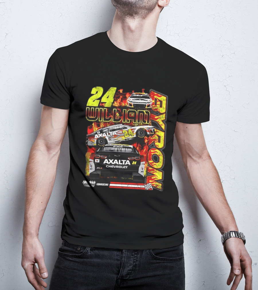 William Byron 24 Axalta Chevrolet Flames Racing Hendrick Motorsports T-Shirt