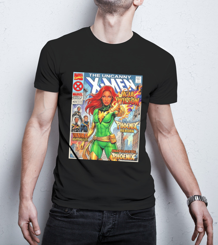 The Uncanny X Men A'Ja Wilson Phoenix Reborn WNBA Superstar Unapologetic Phoenix Comic T-Shirt