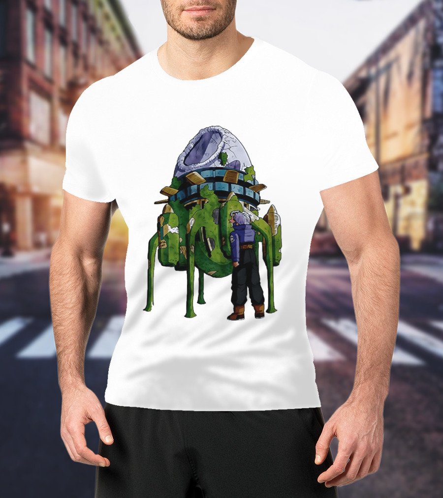 Dragon Ball Z Future Trunks Capsule Corp Time Machine Scene T-Shirt