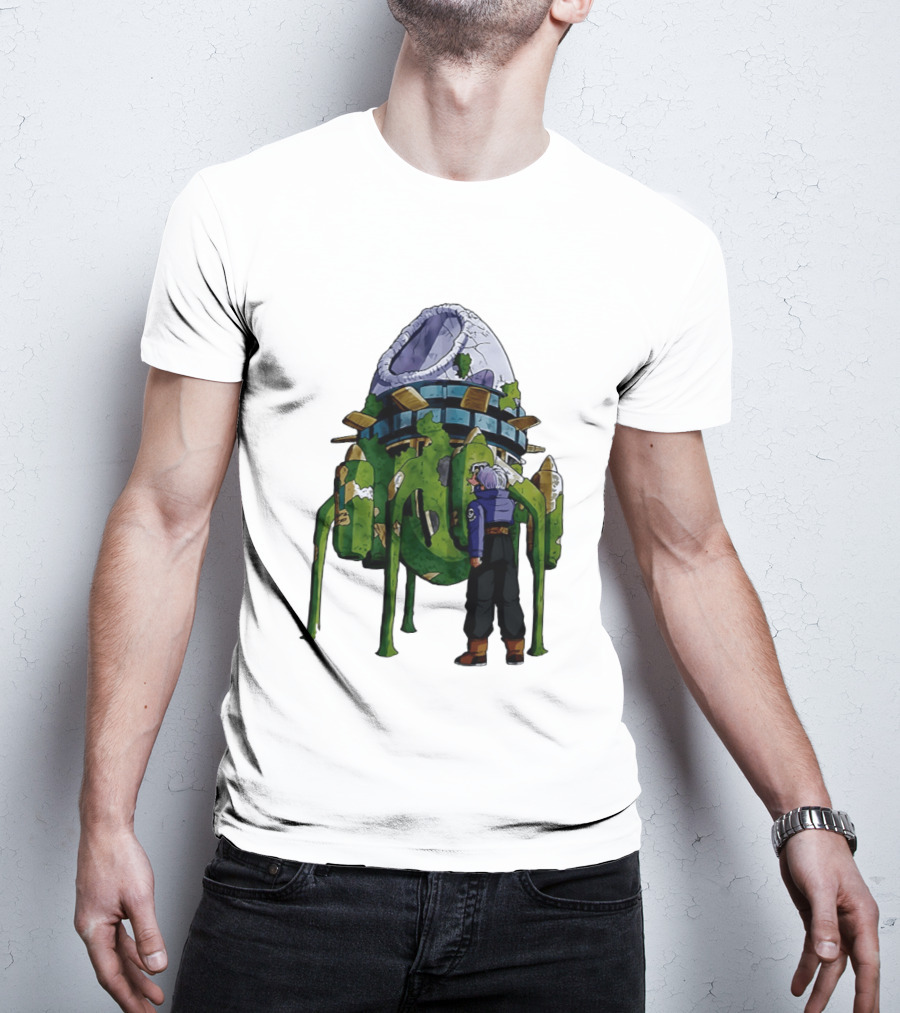 Dragon Ball Z Future Trunks Capsule Corp Time Machine Scene T-Shirt