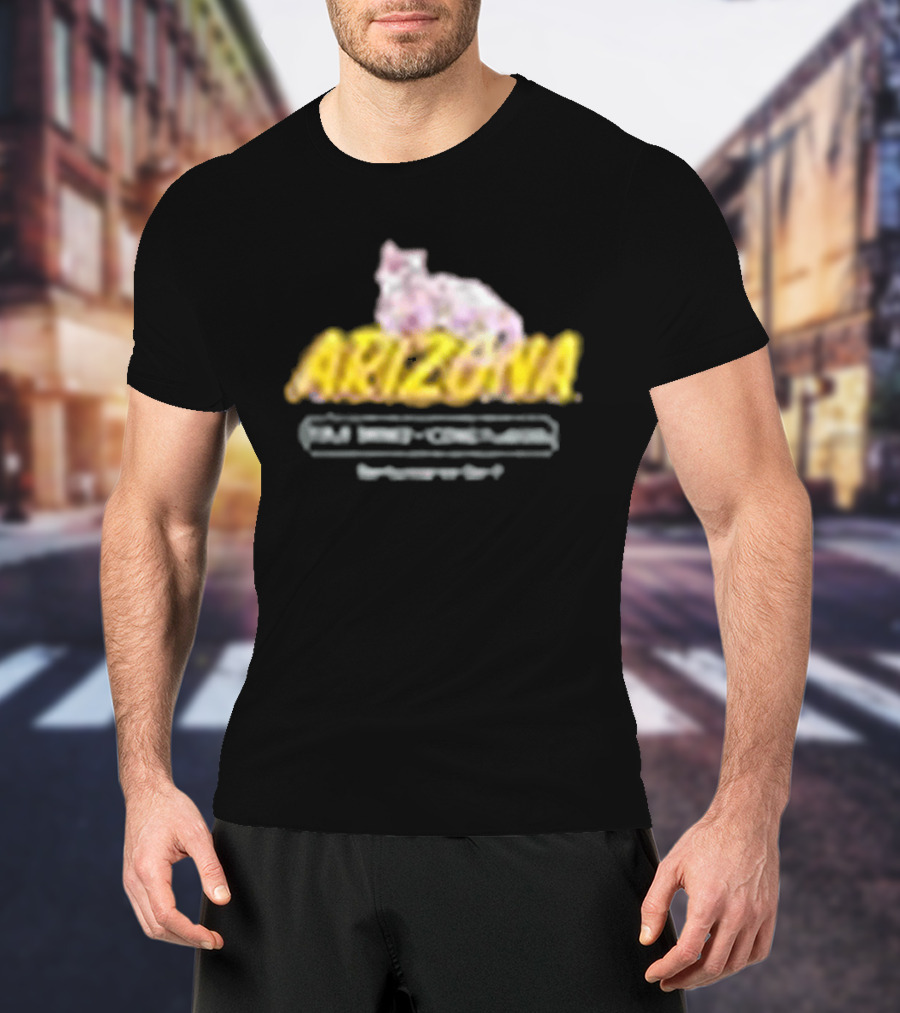 Arizona Black Cherry Blossom Bodega Cat T-Shirt