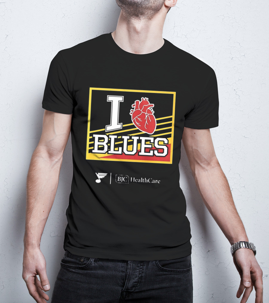 I Heart Blues 2025 BJC Healthcare Promotion T-Shirt
