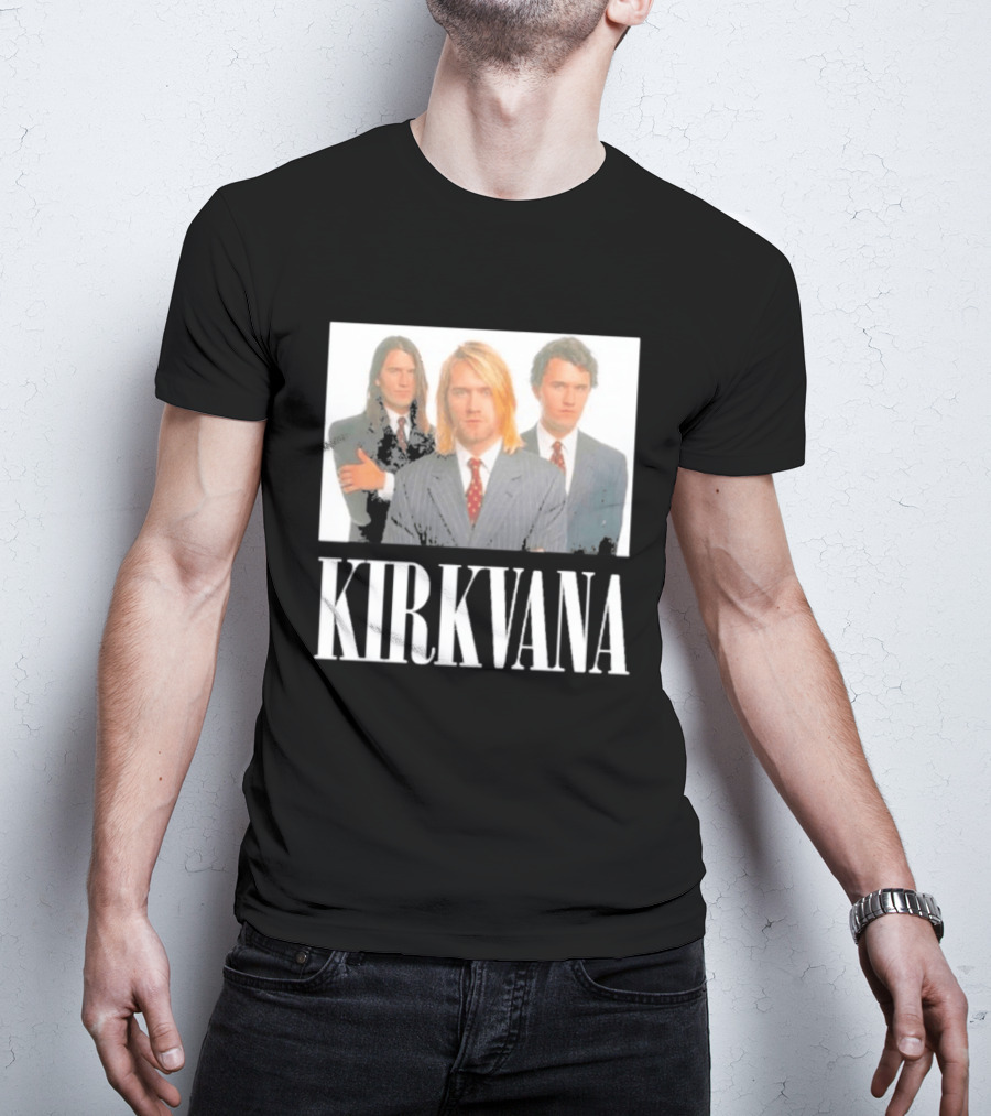Kirkvana Nirvana Kurt Cobain Dave Grohl Suit T-Shirt